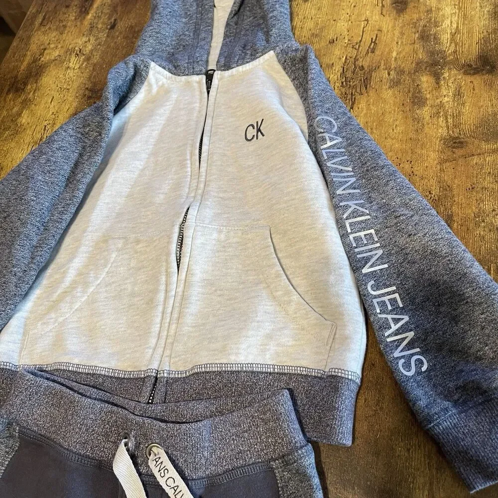 Calvin Klein Set Toddler Boy Sz 3t Hoodie Pants Daycare Playwear Preschool Fall